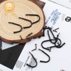 Auvotuis 24Pcs Single Iron Hooks, Decorative J Shaped Wall Mounted