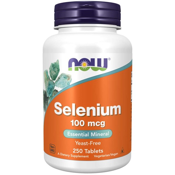 NOW Foods Selenium 100 mcg, 250 Tablet (Pack of 2)