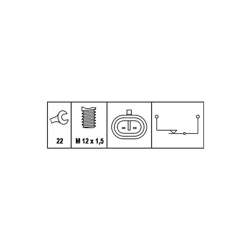 HELLA 6LF 007 356-001 Switch, reverse light - 12V -