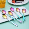 Berglander Rainbow Teaspoon, Stainless Steel Tea Spoon Dessert Spoon with