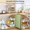 Under Sink Organizer, 2 Tier Pull out Cabinet Organizer Baskets