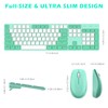 POWZAN Wireless Keyboard and Mouse, Ultra Slim Compact Full Size