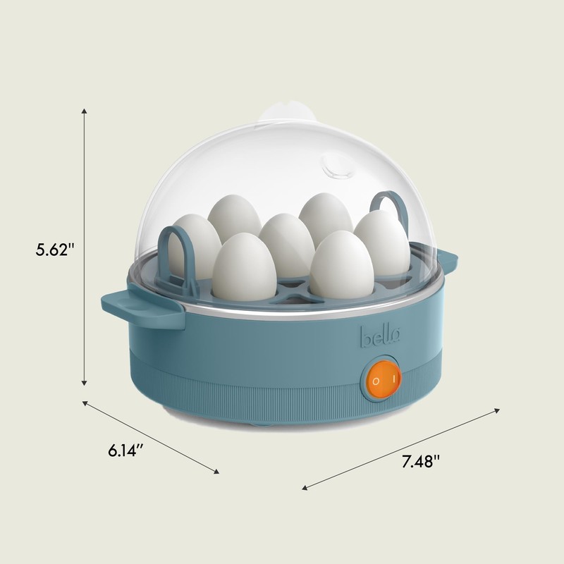 bella Electric Egg Cooker, 7 Eggs Capacity Tray, Single Stack,