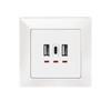 LogiLink PA0254 Flush-Mounted Socket with 2 x USB-A and 1