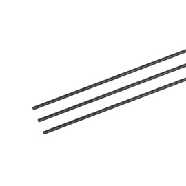 sourcing map Pack of 3 Carbon Fibre Rod for RC Aeroplane DIY Tube Quadcopter Arm 1.5 mm x 300 mm
