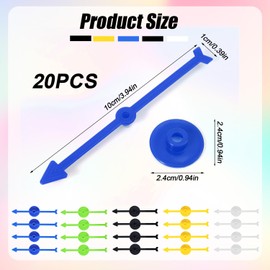 Gosknor 20pcs 5 Colors Plastic Board Game Pieces,3.94in Arrow Probability Spinners Activities Replacement Parts Educational Tools for DIY Project Classroom Accessories Supplies(Color Combo 1)