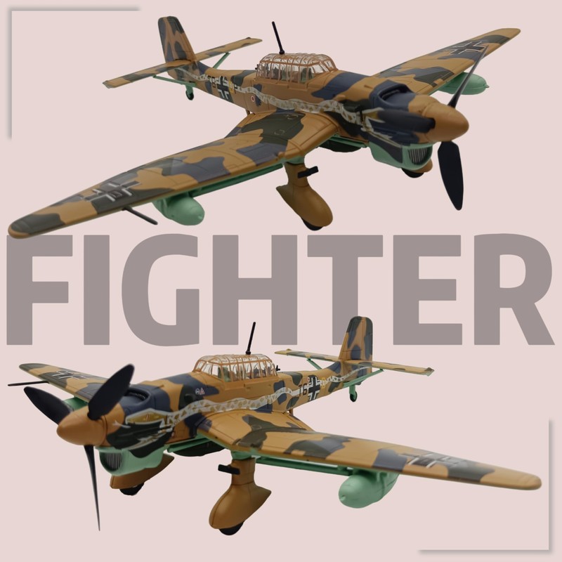 1:72 Scale Die-Cast Airplanes JU-87 Fighter Jet Model Bomber Fighter