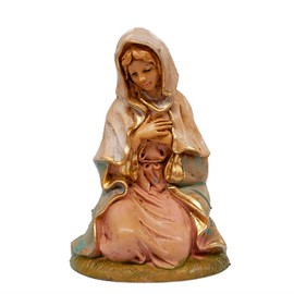 Venerare 4 inch Mary Kneeling Nativity Figurine | 5" Collection | Made in Italy