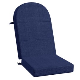 Codi Adirondack Chair Cushion – Thick Padded Outdoor Seat for Patio & Porch, Fade Resistant Waterproof Fabric with Ties, Navy Blue