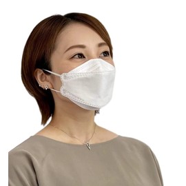 Coolth Style 4-Layer 3D Fit Mask, Made in Japan, 99% Card, Individually Packaged, 4-Layer Construction, 30 Pieces, Disposable Mask, Non-Woven Mask, Made in Japan, White