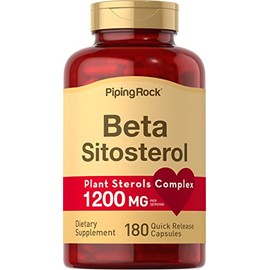 Piping Rock Beta Sitosterol 1200 mg | 180 Capsules | Plant Sterols Complex | Non-GMO, Gluten Free Supplement