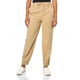 HUGO Cotton Mix Cargo Pocket Drawstring Joggers travertine taupe 0