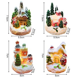 Christmas Village with Lighting, Christmas Decoration American, Christmas Houses Illuminated, Christmas Town, Small Christmas Town, Christmas Decorations Christmas House LED Houses Miniature Village