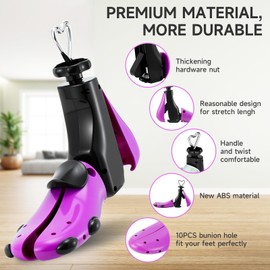 Exshoiu Shoe Stretcher Men Women, 4-Way Boot Stretcher Stretch Width & Length, Shoe Tree Adjustable Leather Boot Widener Stretcher for Wide Feets