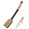 Shower Back Scrubber with Curved Long Handle Medium-Hard Natural Boar
