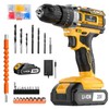20V Cordless Drill/Driver, Electric Screwdriver - 1 Batteries, 45Nm, 21+3