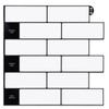 Wallercity 10PCS White Brick Peel and Stick Backsplash for Kitchen