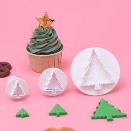 9Pcs Christmas Cookie Cutter Snowflake Cookie Cutters Christmas Cookie Cutter Snowflake Plunger Cutters Fondant Embossing Tool for Decoration Cupcake Fondant Sugar Craft Cookie Pastry Biscuit