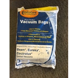 To Fit Central Vacuum Paper Bag Three Pack Fit Electrolux Beam Honeywell Eureka