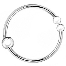 Willys Jewellery Piercing Ring Fake 925 Sterling Silver Thin Hoop Ear Piercing Lip Ring and Nose Piercing (to Stick), Sterling Silver