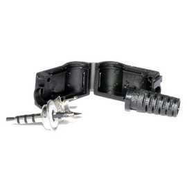 4 Pin 2.5 mm Right Angled Soldering Jack Plug Connector for 4 mm AV Cable