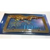 SPL EAGLE CHROME/GOLD METAL LICENSE PLATE FRAME LPF-476C/G