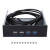 ASHATA 5.25" Front Panel,4 USB Port Optical Drive Front Panel,Multifunction