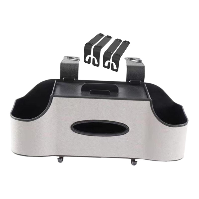 F Fityle Hanging Car Headrest Organizer with Tissue Box and
