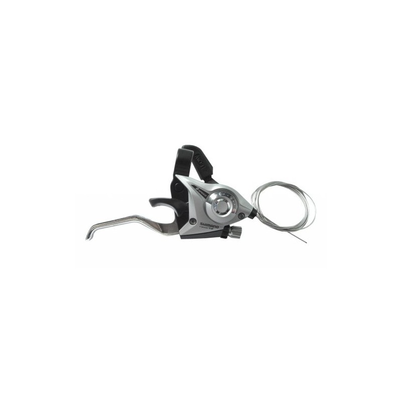 Brake- and Gear-Levers, ST-EF 51 Silver, 2-Finger 9-Speed Right, V-Brake,