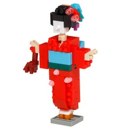 Kawada NBC_358R Nanoblock Kimono Girls NBC_358R 0.5 x 4.1 x 7.1 inches (1.3 x 10.5 x 18 cm), Interior Decoration, Hobby, For 12 Years And Olds