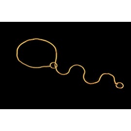 Alvalley Metal Chain Dog Show Collar - Pet Slip Collar for Shows - Fine Brass Snake Choke Chain Collar - Adjustable for Toy, Small, Medium, Large, and Extra Large Dogs (Gold, 24", 2.4mm Thick)