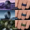 Egnaro Men's Silicone Rings 10mm Wide 2.5mm Thick, Rubber Wedding