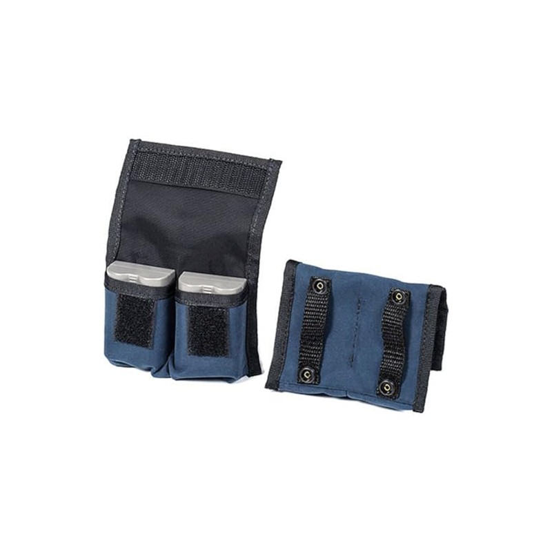 LensCoat 4-Battery Pouch Camera Battery Holder for DSLR (Navy) lenscoat