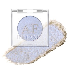 Paleta de maquillaje resaltador, nueva fórmula de larga duración, brillo deslumbrante azul-morado, base transparente, ideal para contorno de cara y cu