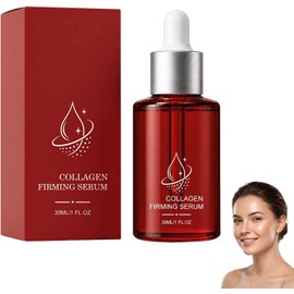 Firming Serum, Collagen Extract & Peptides Facial Serum, Anti-Aging Serum, with Wrinkle Appearance, Elasticity & Pore Care, Suitable for All Skin Types ，1PC
