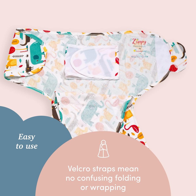 SleepingBaby Zippy Swaddle - Cozy Baby Swaddle Blanket with Convenient