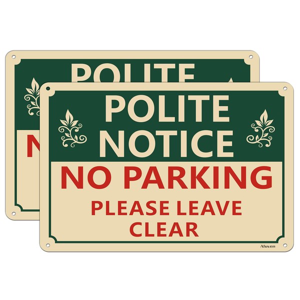 Polite Notice No Parking Please Leave Clear Signs Metal Reflective