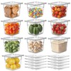 West Bay 10 Pack 1/6 Size Plastic Food Pans with