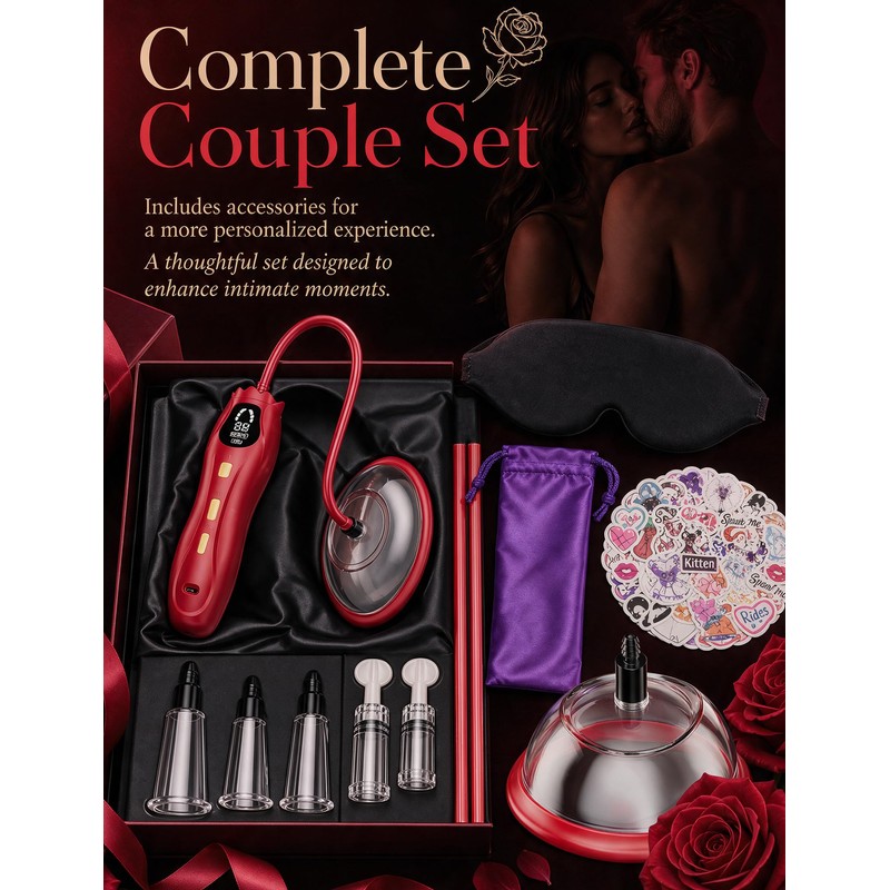 Rose Suction Toy for Women, Pussy Pump Multi-Cup Vacuum Stimulator