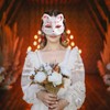 Alipis Mask Janpanese Style Cat Mask Cosplay Half Mask Kitsune
