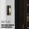 Betus LED Lighted Doorbell Button - Classic Rectangular Wall Mounted