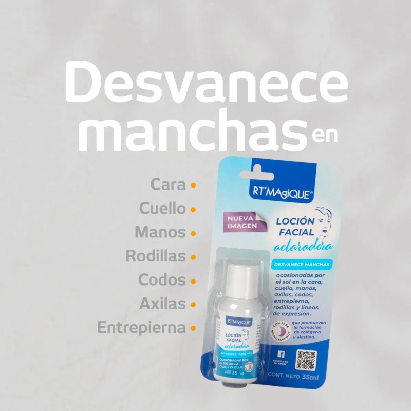 2 Pz Loción Aclaradora Rt Magique Con Acido Glicolico Todo