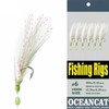 10/20 Packs 3 Feather & Fish Skin 6 Hooks Saltwater