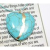 Kintsugi Turquoise Howlite Very Large Smooth Heart Mended with 23k