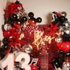Black Red Gold Star Balloons,9Pcs Black Gold Explosion Star Foil