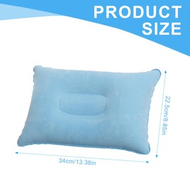 EIHI Inflatable Pillow, Beach Pillow, Blue Inflatable Pillows for Camping and Travel, +1 Black Eye Mask + 2 Ear Plugs, Pack of 5, bronze