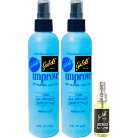 Improve Gabel’s Styling Lotion Hair Spray Quick Set Blue (2_8oz) and Light Yellow(1_1oz)