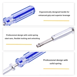 Groword 7 Inch Terminator TV Tool - LTT-7 GTT-7 CATV Cable Locking Terminator - Coax/Coaxial Cable Bump Key - Blue