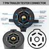 ZUDKSUY 7 Pin Trailer Plug Connector, 12V 7-Way Round RV