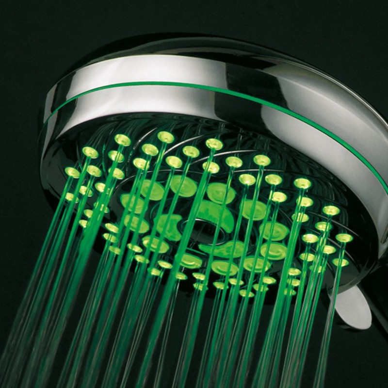 HotelSpa Neon Ultra-Luxury 7-setting LED Hand Shower with Chrome Face